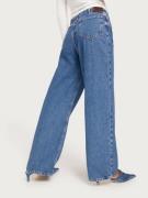 Only - Wide leg jeans - Medium Blue Denim - Onlmarea Hw Loose Wide Dnm...