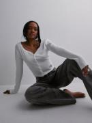 Calvin Klein Jeans - Långärmade toppar - Bright White - Woven Label Ri...