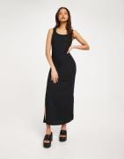 Pieces - Svart - Pcluna Sl Maxi Dress Sa Bc