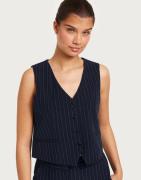 JJXX - Blå - Jxmary Striped Short Waistcoat Pnt