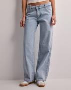 Only - Blå - Onlkane Low Waist Wide Leg Dnm