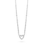 Muli Collection - Silver - Zirconia Heart Necklace