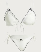 Nelly - Vit - Contrast Bow Bikini Panty