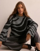 OBJECT - Grå - Objdiana Lo L/S Knit Pullover Noos