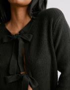 Pieces - Svart - Pcsilly Ls Reversible Tie Knit Noos
