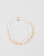 Pieces - Vit - Pcloui 2-Pack Necklace