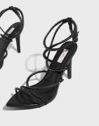 Nelly - Svart - Rhinestone Strappy Heel