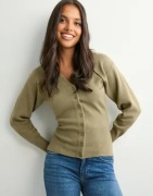 Vero Moda - Grön - Vmsaba Ls V-Neck Cardigan