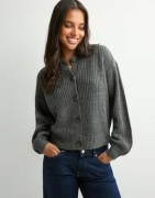 Vero Moda - Grå - Vmlea Ls O-Neck Cardigan Noos