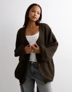 Nelly - Brun - Volume Knit Cardigan
