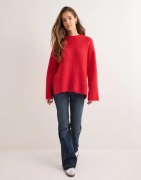 Only - Röd - Onlmaggie Life Ls Loose O-Neck Cc K