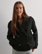 Nelly - Svart - Short Warm Trench Jacket