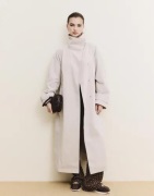 Nelly - Beige - High Collar Trench Coat