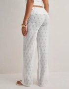 Nelly - Vit - Broderie Anglais Tie Pants