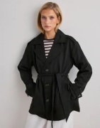 Only - Svart - Onlline Short Trenchcoat Otw