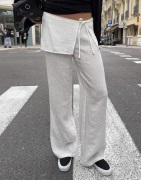 Nelly - Vit - Skirt Detail Pants