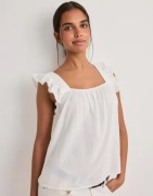 Pieces - Vit - Pcpia Sl Top Wvn Noos