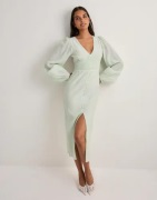 Nelly - Grön - Smock Detail dress