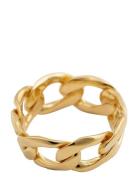 Links Curb Chain Ring Gold Ring Smycken Gold Syster P