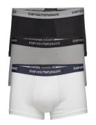 Emporio Armani Mens Knit 3-Pack Trunks Multi/patterned