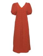 Yaschiara Ss Long Dress Maxiklänning Festklänning Orange YAS