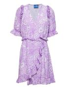 Haleycras Wrap Dress Kort Klänning Purple Cras