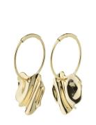 Em Wavy Hoop Earrings Gold-Plated Accessories Jewellery Earrings Hoops...