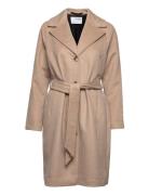 Slfmilan Wool Coat B Noos Outerwear Coats Winter Coats Beige Selected ...