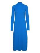 Rib Knit Dress Maxiklänning Festklänning Blue IVY OAK