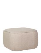 Hübsch Cube Pouf Beige