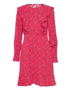 Ruffled Hem Mini Dress Kort Klänning Pink Scotch & Soda
