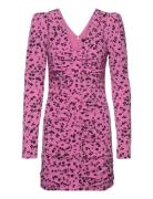 Fine Jacquard Button Dress Kort Klänning Pink ROTATE Birger Christense...