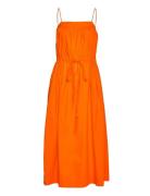 Cotton Poplin Maxiklänning Festklänning Orange Ganni