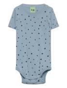 Baby Printed Body Bodies Short-sleeved Blue FUB