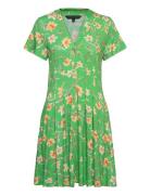 Camille Meadow V Neck Dress Kort Klänning Green French Connection