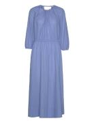 Musselin Dress Maxiklänning Festklänning Blue Second Female