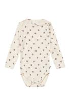 Calm L/S Body Bodies Long-sleeved Cream Müsli By Green Cotton