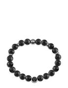 Beads Bracelet 8Mm Armband Smycken Black Edd.