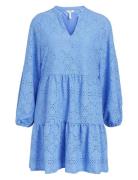 Objfeodora Gia L/S Dress Div Kort Klänning Blue Object