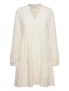 Objfeodora Gia L/S Dress Noos Kort Klänning White Object