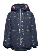 Name It Nmfmaxi Jacket Foil Aop Noos Marinblå