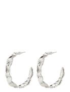 Julita Recycled Semi-Hoop Earrings Silver-Plated Accessories Jewellery...