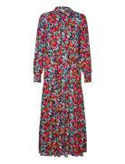 Yasalira Ls Long Shirt Dress S. Noos Maxiklänning Festklänning Red YAS