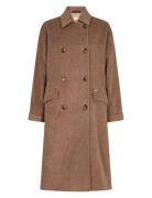 Mmvenice Wool Coat Outerwear Coats Winter Coats Brown MOS MOSH