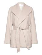 Slfrosa Short Wool Coat B Outerwear Coats Winter Coats Beige Selected ...