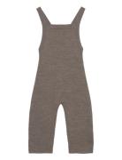 Baby Felted Overalls Jumpsuit Brown FUB