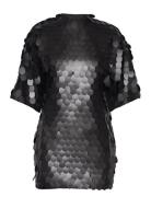 Sequins Mini Dress Kort Klänning Black ROTATE Birger Christensen