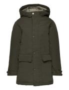 Jack & J S Jjchamp Parka Jacket Jnr Khaki Green