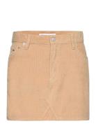 Tjw Cord Mini Skirt Kort Kjol Beige Tommy Jeans
