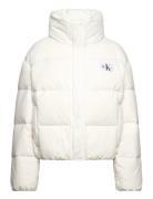 Down Soft Touch Label Puffer Fodrad Jacka White Calvin Klein Jeans